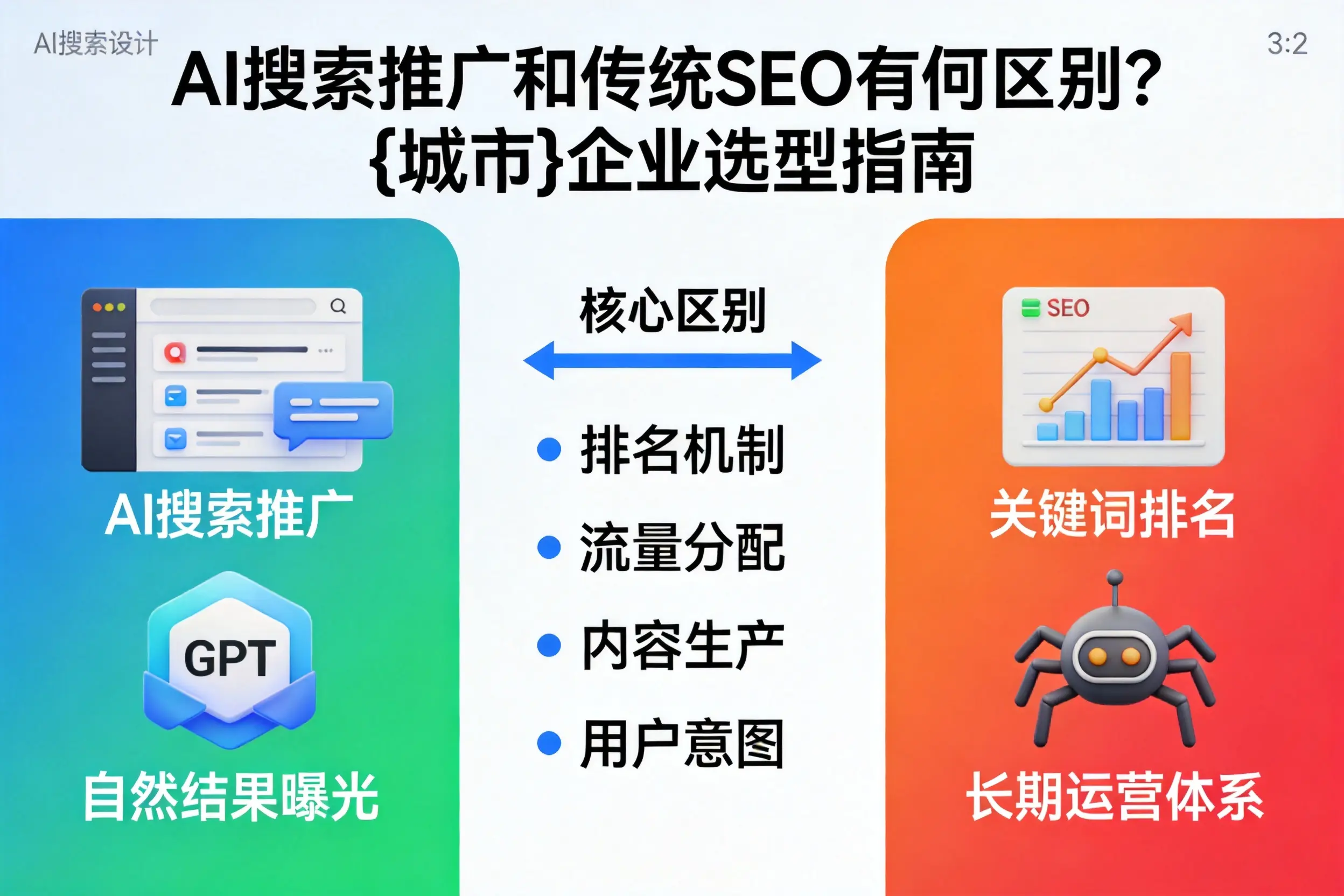 AI搜索推广和传统SEO有何区别？嘉峪关企业选型指南