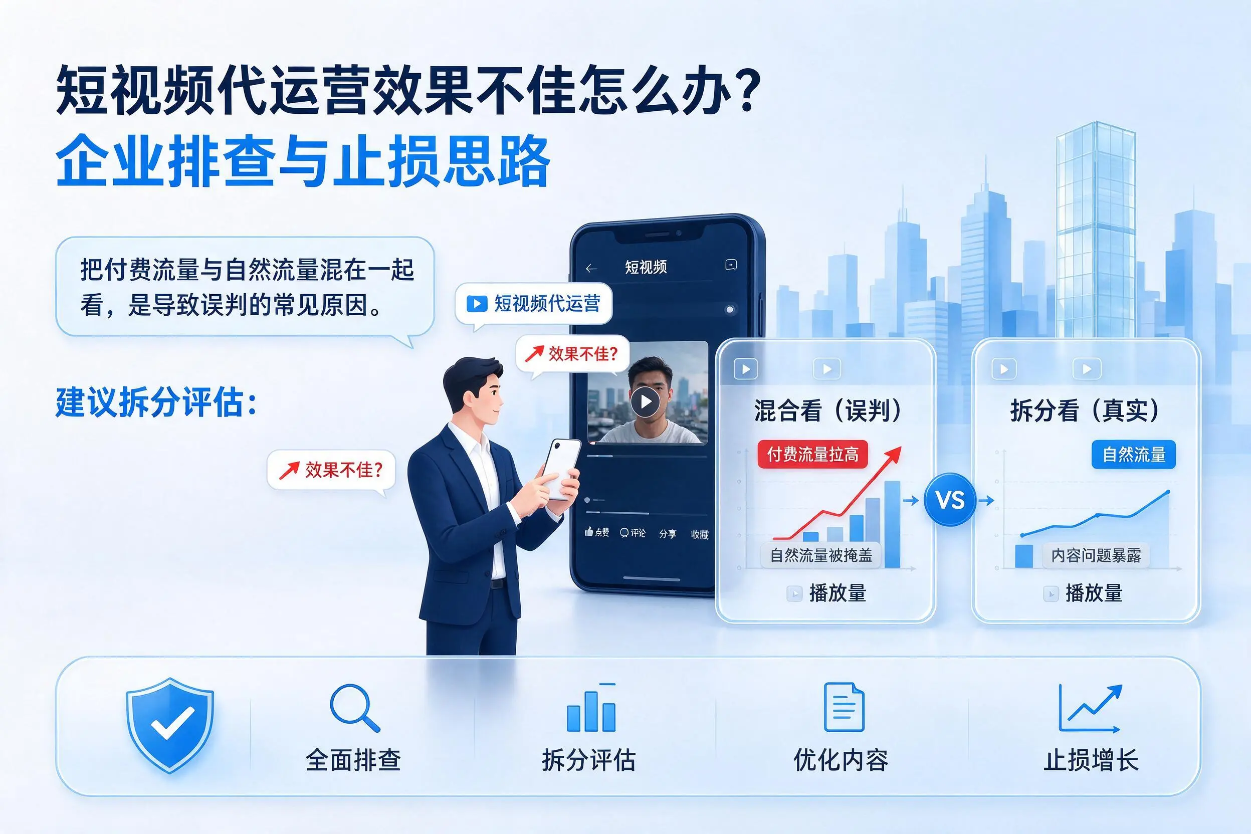 短视频代运营效果不佳怎么办？嘉峪关企业排查与止损思路