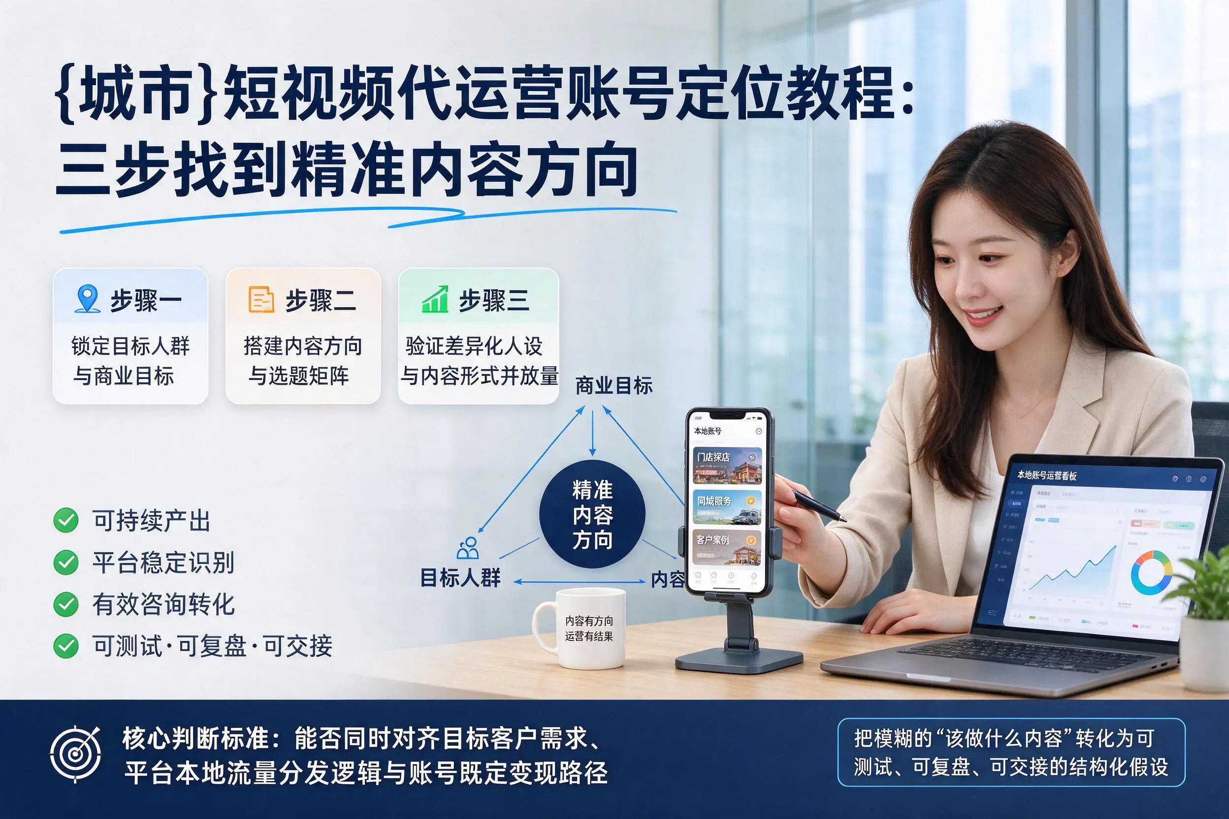 嘉峪关短视频代运营账号定位教程：三步找到精准内容方向