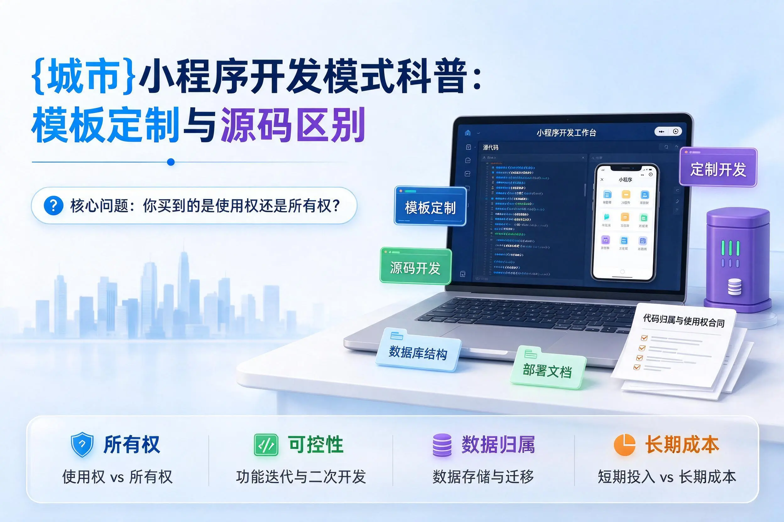 嘉峪关小程序开发模式科普:模板定制与源码区别