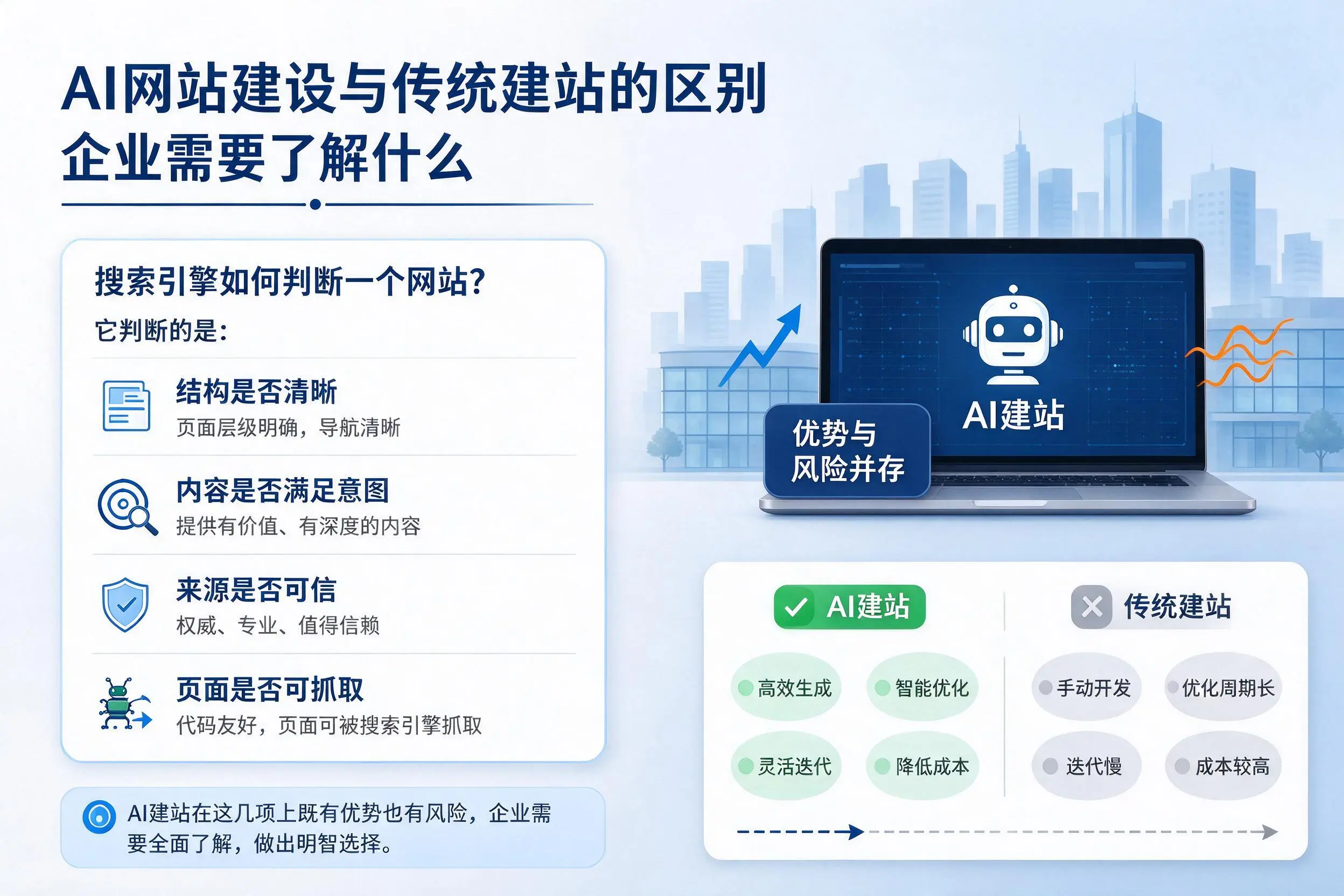 AI网站建设与传统建站的区别，嘉峪关企业需要了解什么