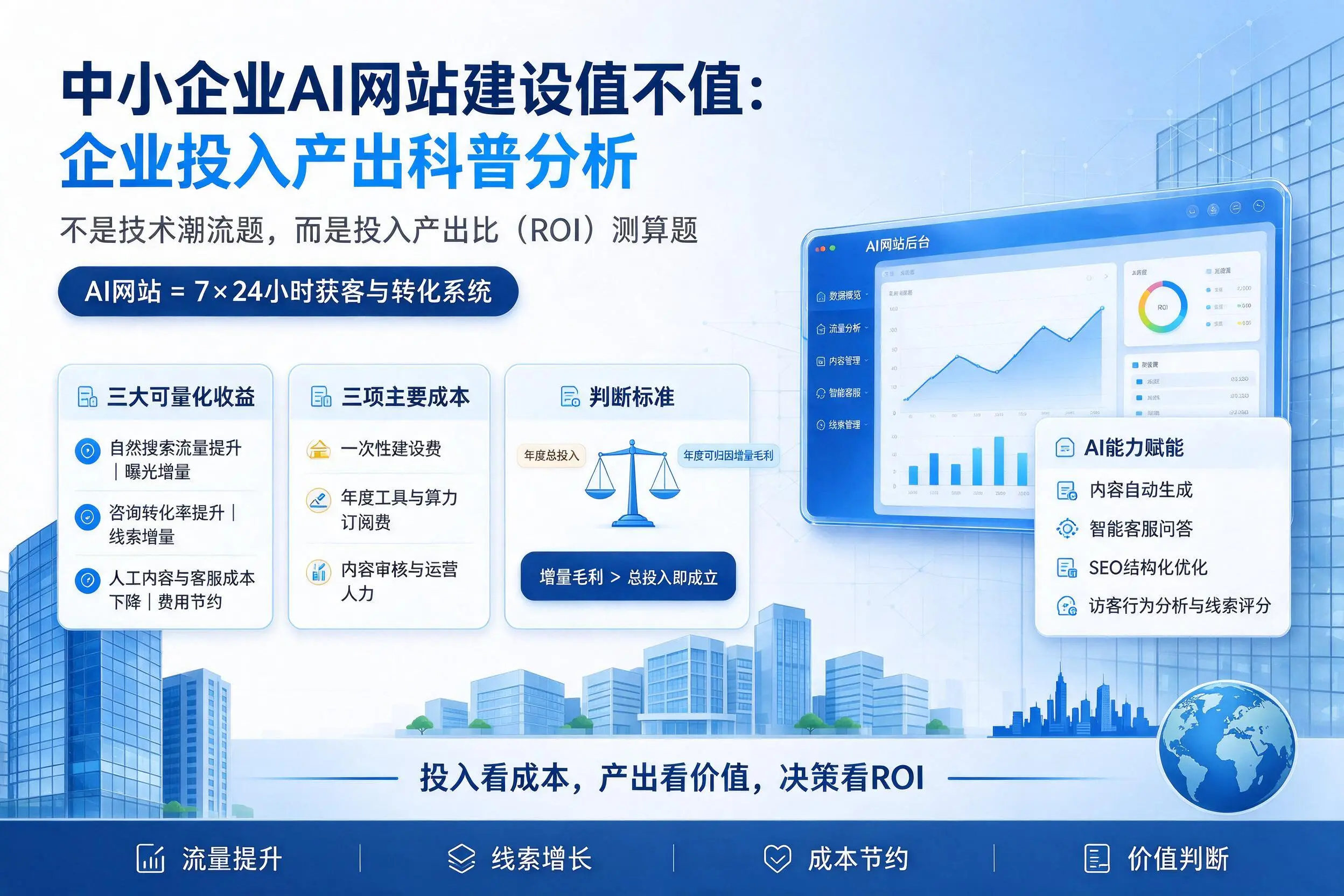 中小企业AI网站建设值不值：嘉峪关企业投入产出科普分析