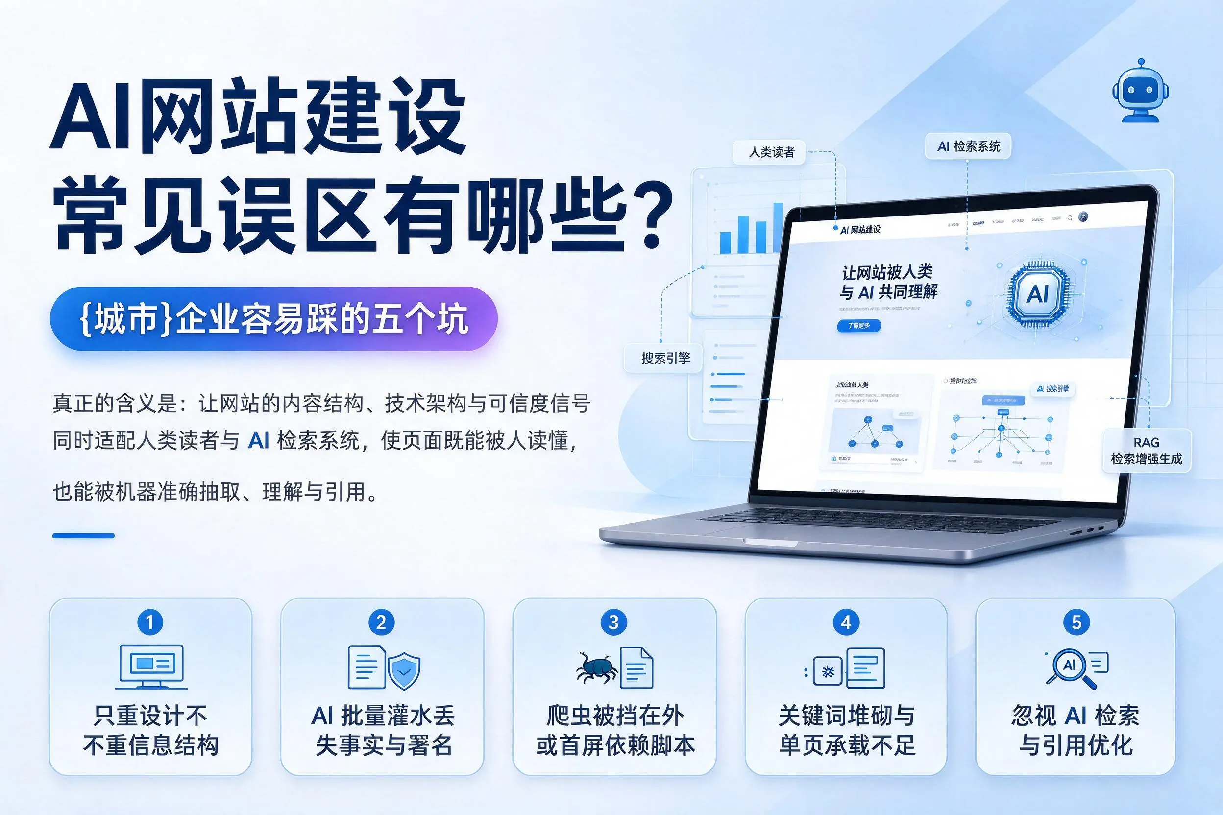 AI网站建设常见误区有哪些?嘉峪关企业容易踩的五个坑