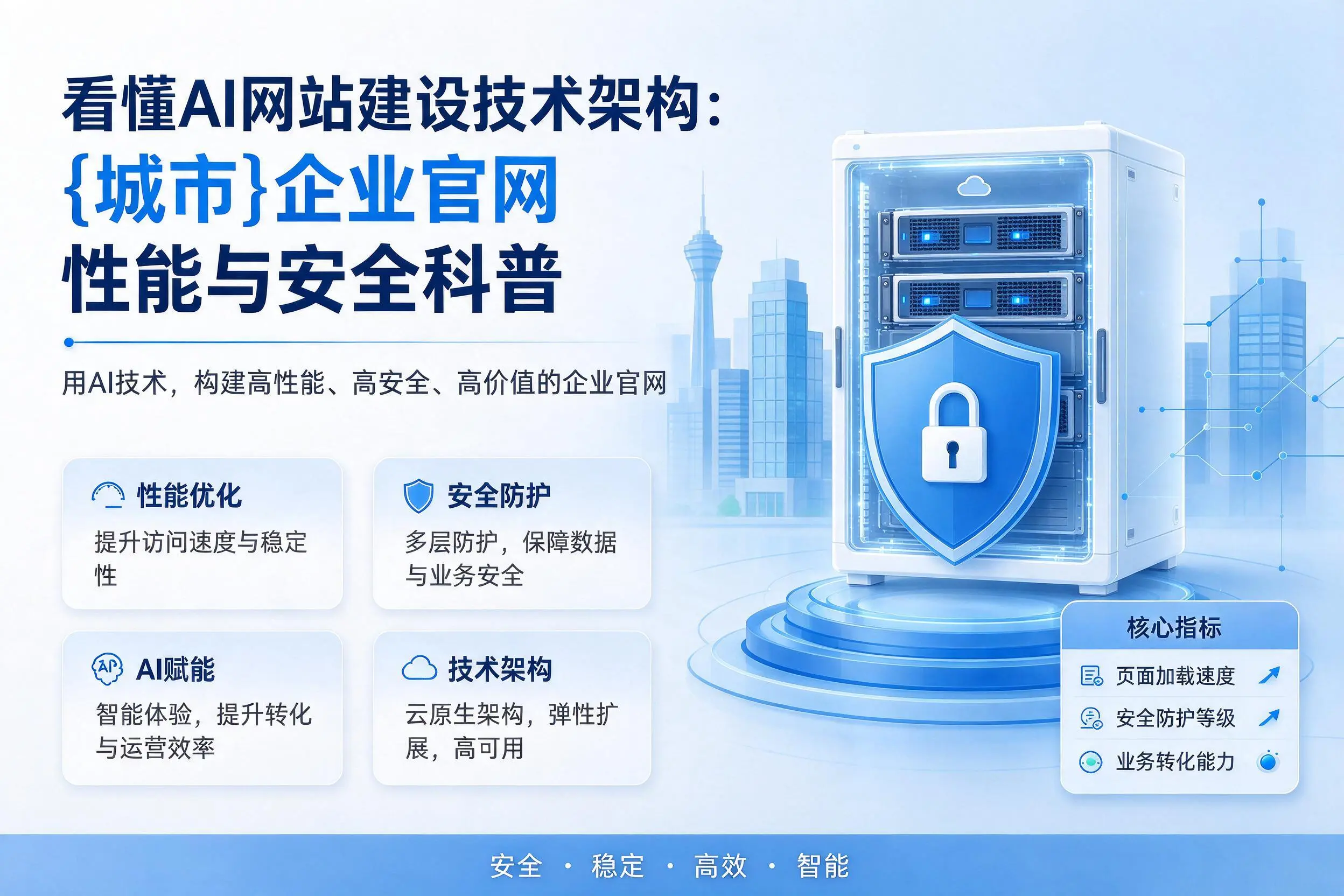 看懂AI网站建设技术架构:嘉峪关企业官网性能与安全科普