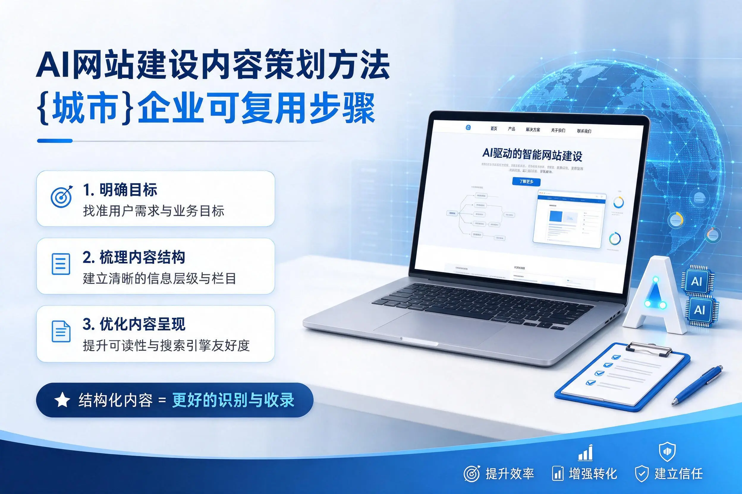 AI网站建设内容策划方法,嘉峪关企业可复用步骤