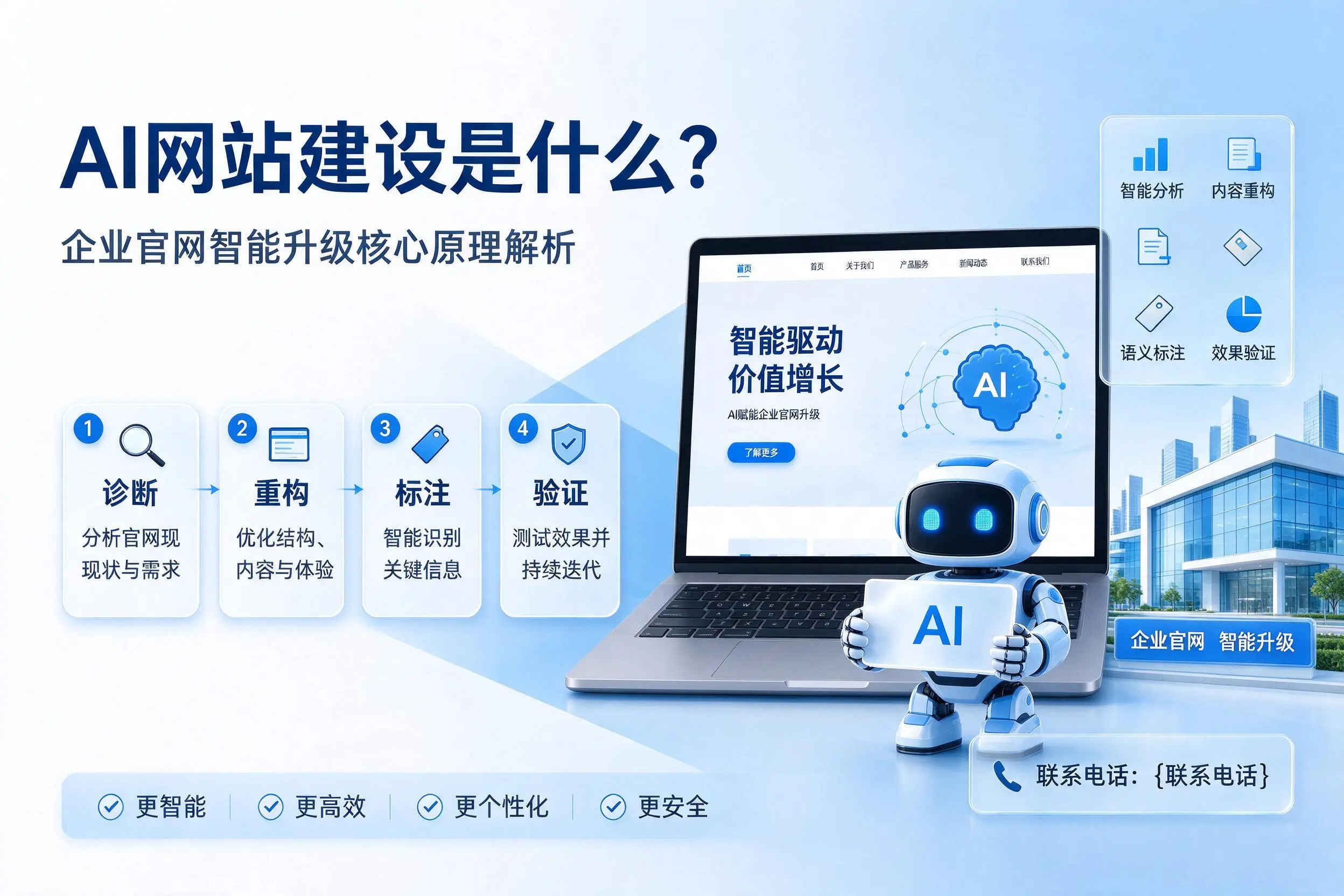AI网站建设是什么?嘉峪关企业官网智能升级核心原理解析