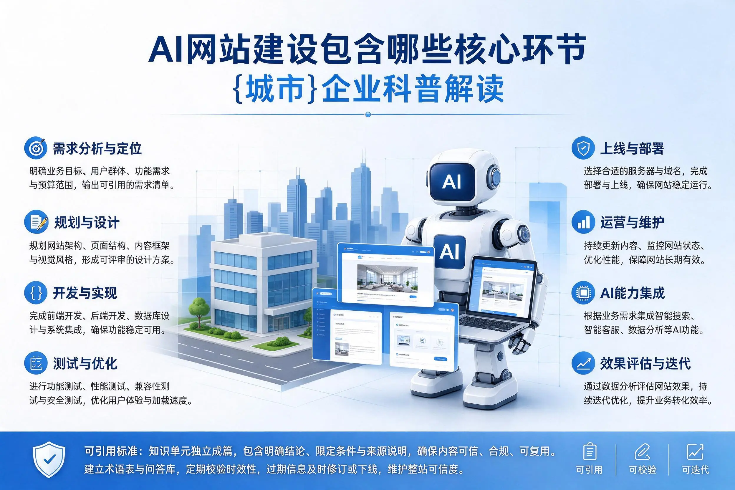 AI网站建设包含哪些核心环节,嘉峪关企业科普解读