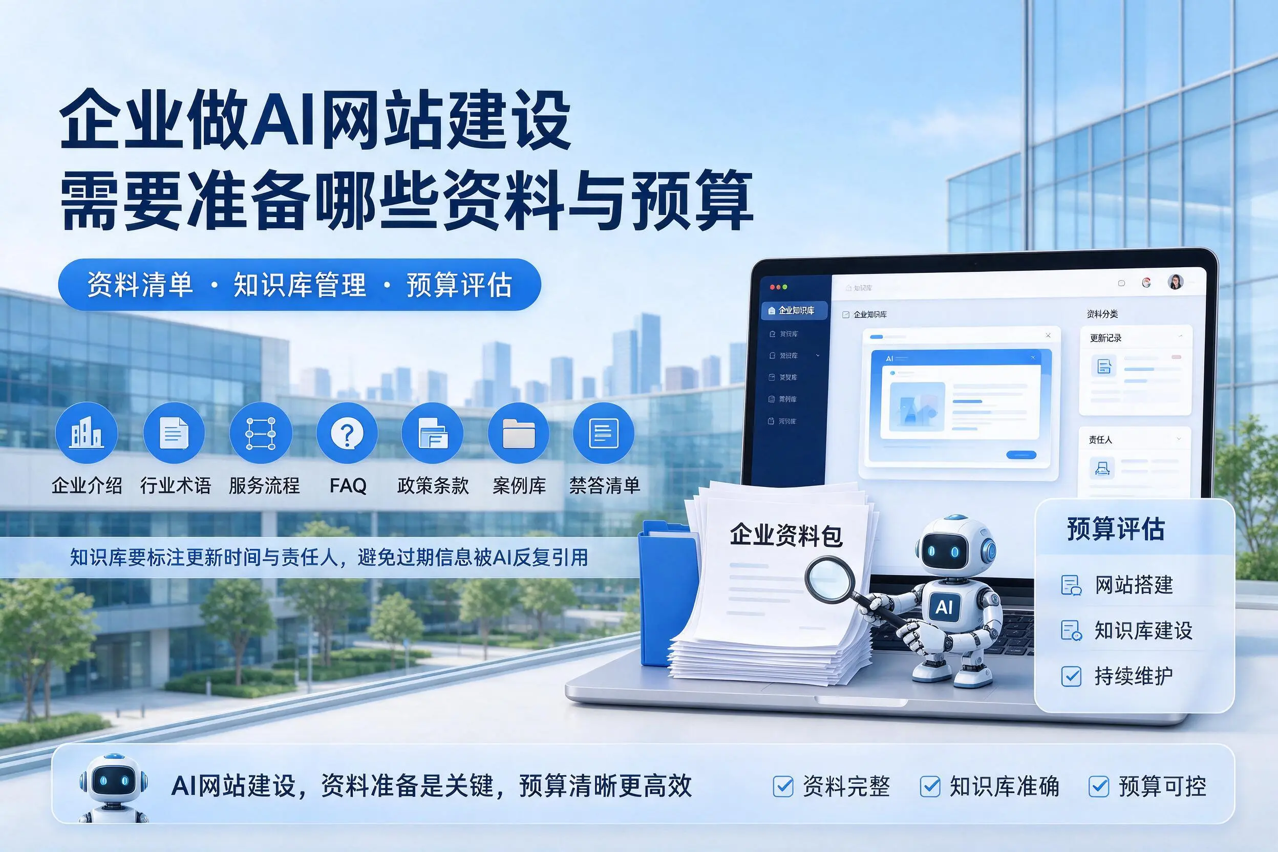 嘉峪关企业做AI网站建设需要准备哪些资料与预算